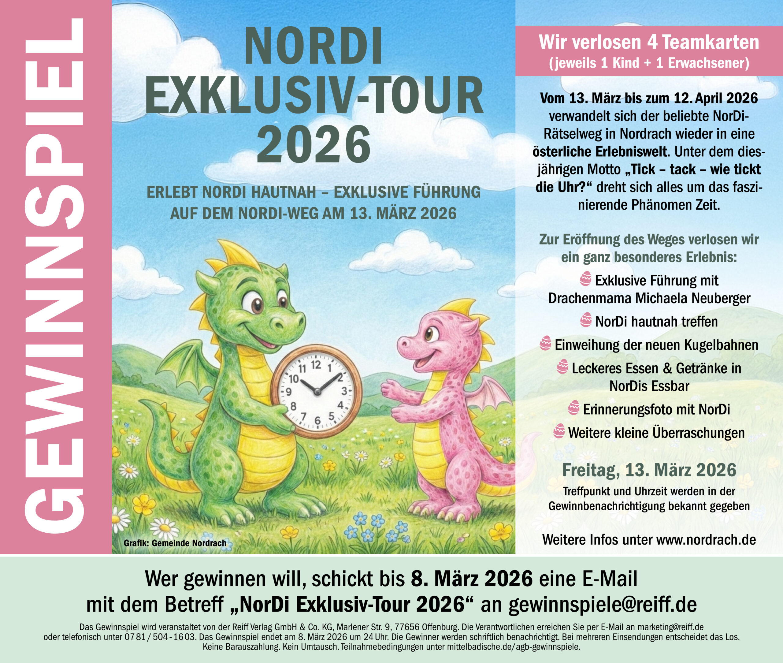 NorDi Gewinnspiel: Mitmachen unter gewinnspiele@reiff.de